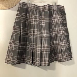 mini skirt pink skort short culottes pleated plaid